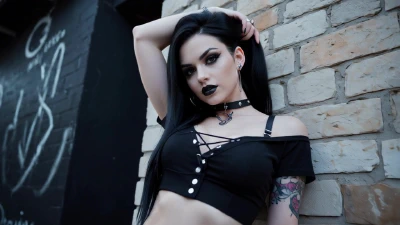Goth Girl And Sexy Gothic Fantasy (AI Generated)